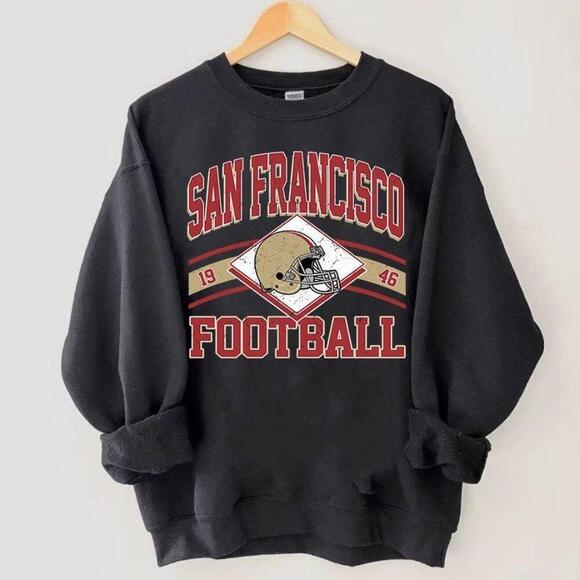 Tops - San Francisco Football Retro Style Graphic Team Spirit Unisex T-shirt